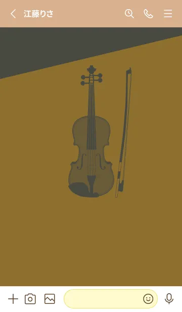 [LINE着せ替え] Violin CLR ゴールデンオーカーの画像2