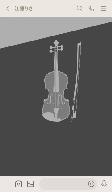 [LINE着せ替え] Violin CLR オリーブ茶の画像2