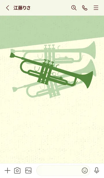 [LINE着せ替え] Trumpet CLR アイビーグリーンの画像2
