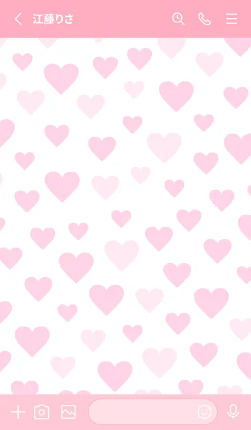 [LINE着せ替え] たくさんハート シンプル19の画像2