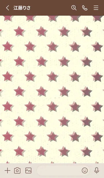 [LINE着せ替え] 星のドッドきせかえ ワインレッドの画像2