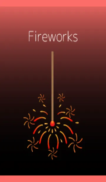 [LINE着せ替え] 線香花火 赤色の画像1