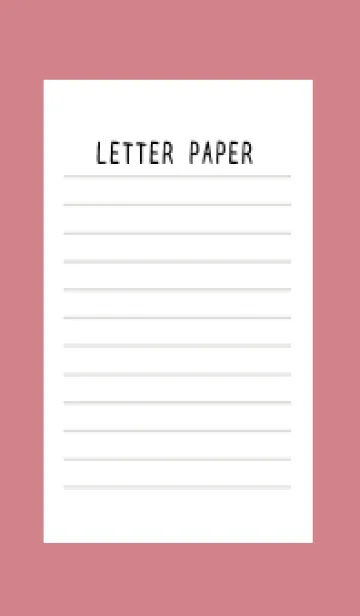 [LINE着せ替え] 便箋の着せかえ/くすみレッドの画像1