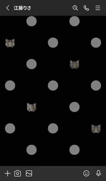 [LINE着せ替え] キジトラ猫＊ダークモード＊短毛の画像2