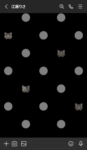 [LINE着せ替え] キジトラ猫＊ダークモード＊短頭種＊短毛の画像2