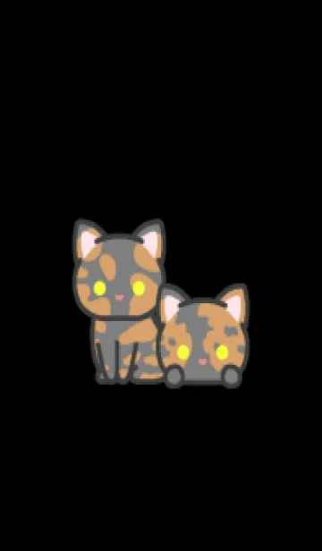 [LINE着せ替え] サビ猫＊ダークモード＊短毛の画像1