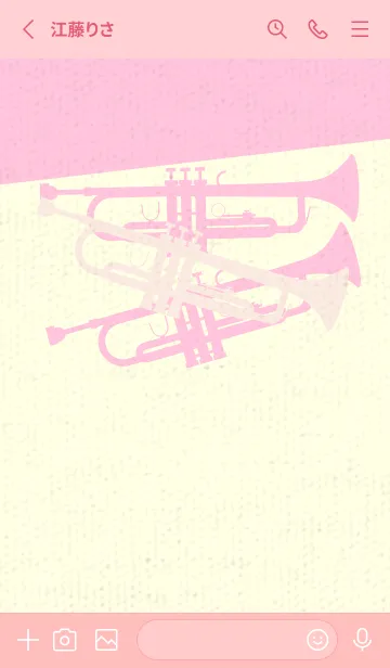 [LINE着せ替え] Trumpet CLR ベビーピンクの画像2