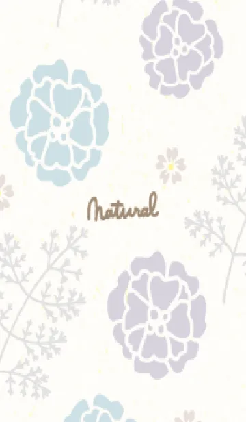 [LINE着せ替え] 花とグレーの葉12の画像1