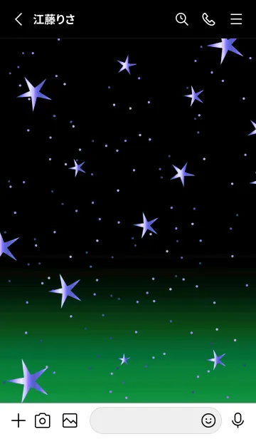 [LINE着せ替え] キラキラ ‐グラデーション・スター 48の画像2