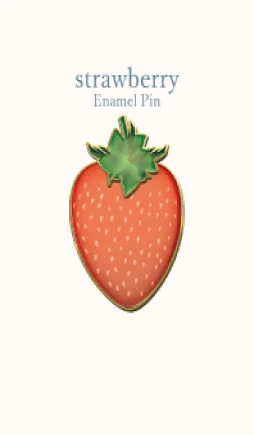 [LINE着せ替え] strawberry Enamel Pin 52の画像1