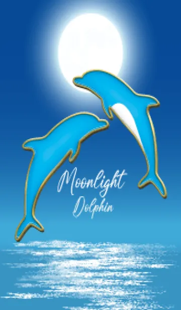 [LINE着せ替え] Enamel Pin Moonlight Dolphin 107の画像1