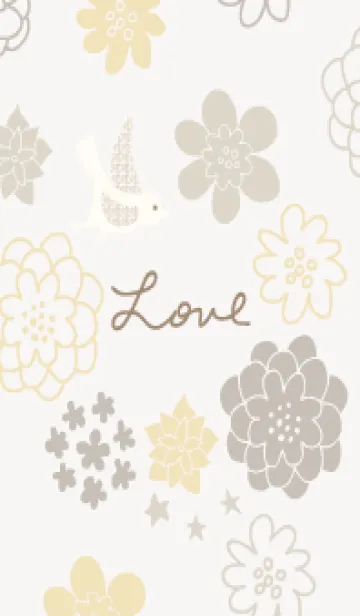 [LINE着せ替え] 小鳥と花2の画像1