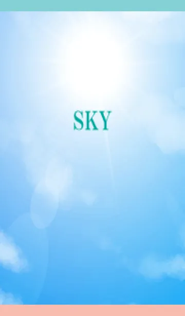 [LINE着せ替え] 空と太陽 ピンクと水色の画像1