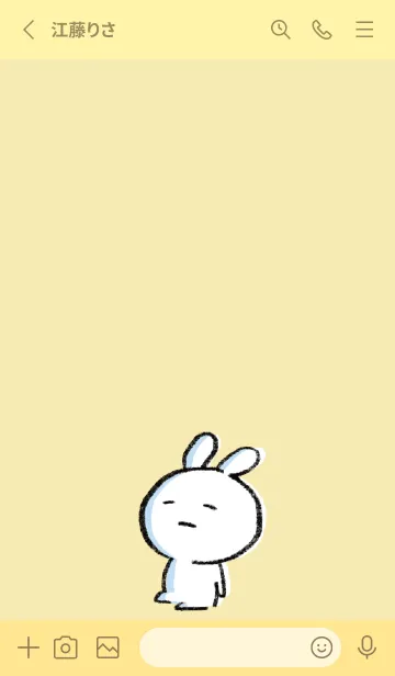 [LINE着せ替え] 黄色 : まるうさ6の画像2