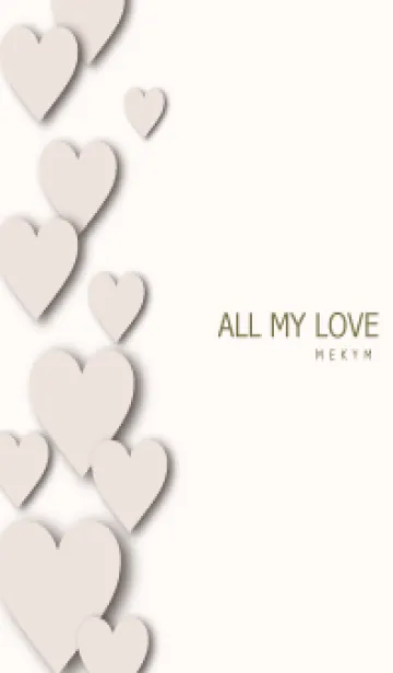 [LINE着せ替え] ALL MY LOVE BEIGEHEART - MEKYM 20の画像1