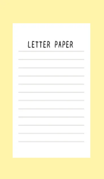 [LINE着せ替え] 便箋の着せかえ/ライトイエローの画像1