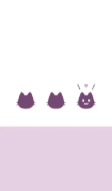 [LINE着せ替え] 小さな猫(パープル15)の画像1