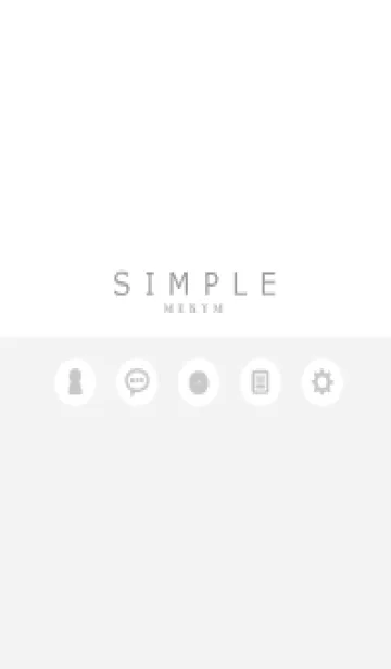 [LINE着せ替え] SIMPLE-ICON WHITE 2の画像1
