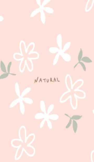 [LINE着せ替え] くすみカラー 白い花30の画像1