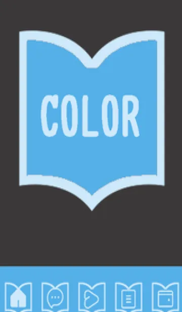 [LINE着せ替え] blue color Q35の画像1