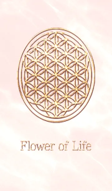 [LINE着せ替え] Flower of Life - Gold (L) - Pベージュ 02の画像1