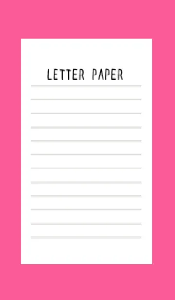 [LINE着せ替え] 便箋の着せかえ/ショッキングピンクの画像1