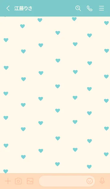 [LINE着せ替え] pattern_heart (ivorygreen)の画像2
