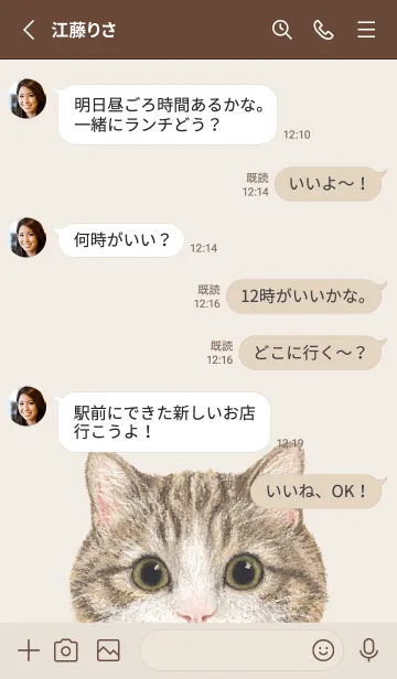 [LINE着せ替え] ICON CAT - マンチカン - BROWN/05の画像3