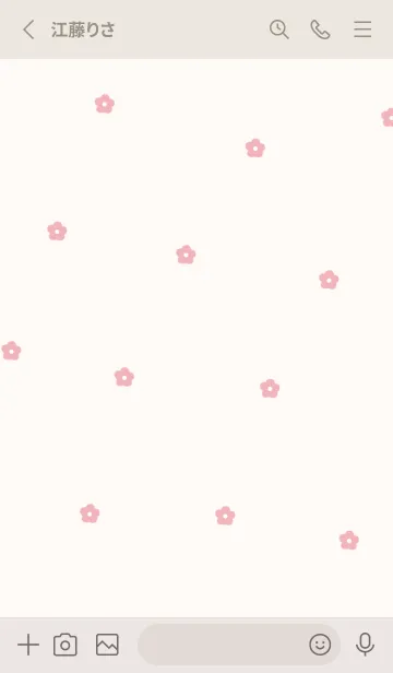 [LINE着せ替え] flower pattern (sweetpink)の画像2