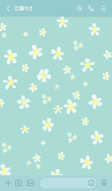 [LINE着せ替え] 白い小花が舞う6の画像2