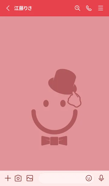 [LINE着せ替え] スマイル＆紳士 オールドローズの画像2