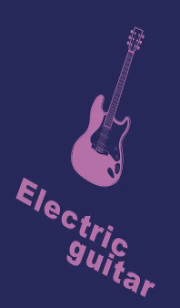 [LINE着せ替え] ELECTRIC GUITAR CLR パープルネイビーの画像1