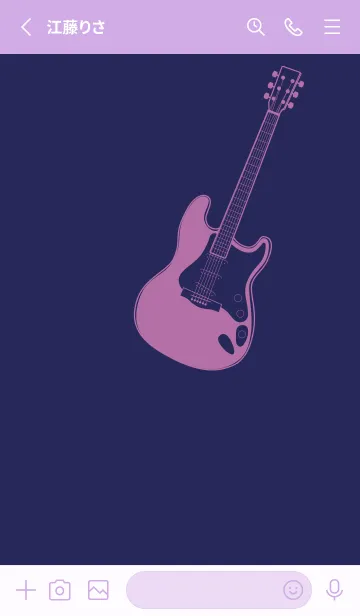 [LINE着せ替え] ELECTRIC GUITAR CLR パープルネイビーの画像2