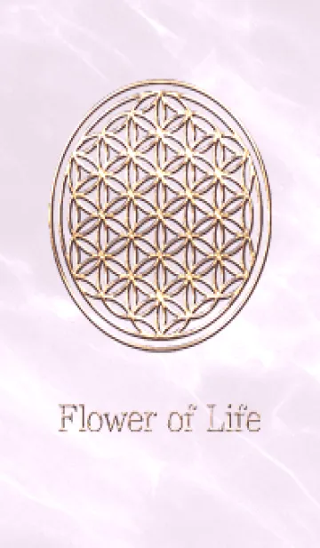 [LINE着せ替え] Flower of Life - Gold (L) - ラベンダーの画像1