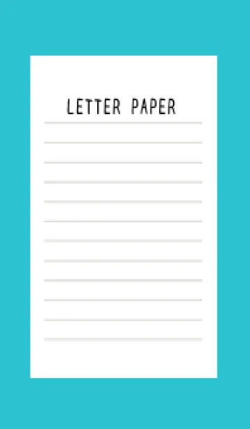 [LINE着せ替え] 便箋の着せかえ/ターコイズブルーの画像1