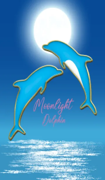 [LINE着せ替え] Enamel Pin Moonlight Dolphin 108の画像1