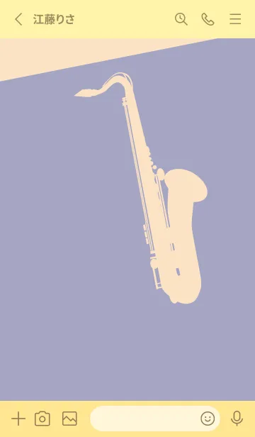 [LINE着せ替え] Saxophone CLR 藤鼠の画像2