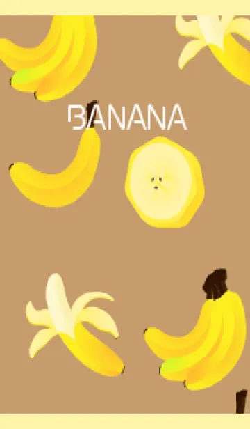 [LINE着せ替え] ちりばめたバナナ 薄い黄色の画像1