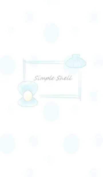 [LINE着せ替え] シンプル シェル -ブルー-の画像1