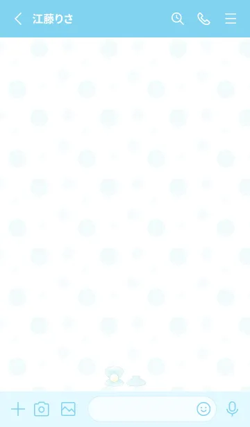 [LINE着せ替え] シンプル シェル -ブルー-の画像2