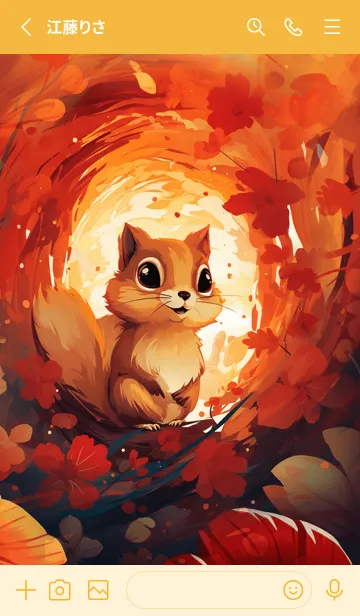 [LINE着せ替え] Little Squirrelsの画像2