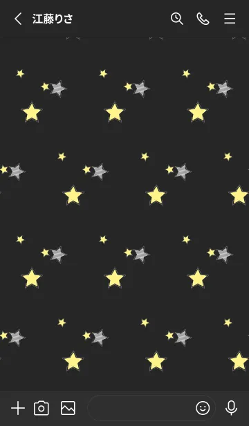[LINE着せ替え] きらきら星 黒色の画像2
