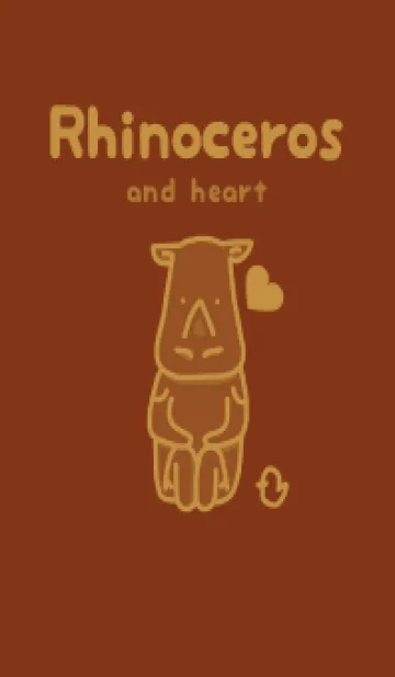 [LINE着せ替え] サイとハート バーントシエンナの画像1