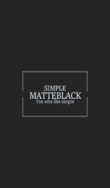 [LINE着せ替え] MATTE BLACK - SIMPLE 13の画像1