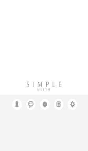 [LINE着せ替え] SIMPLE-ICON WHITE GRAY 2の画像1