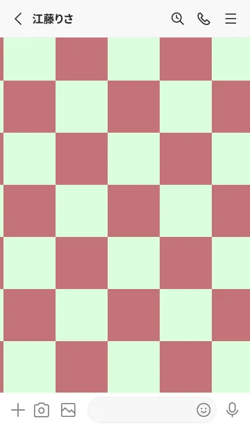 [LINE着せ替え] くすみレッド■パステルグリーン2.TKCの画像2