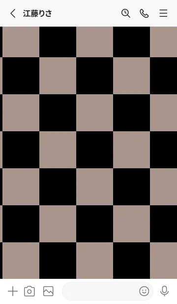 [LINE着せ替え] ブラック■くすみブラウン.TKCの画像2