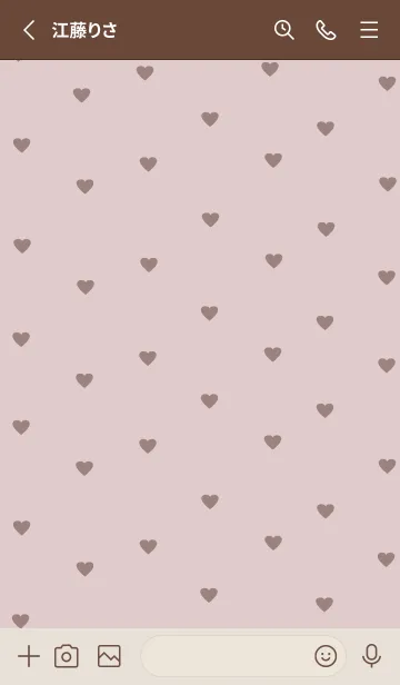 [LINE着せ替え] pattern_heart (rose brown)の画像2