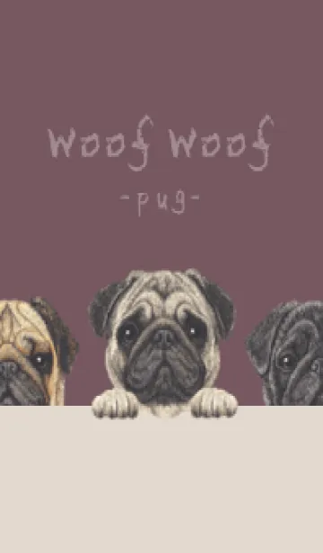 [LINE着せ替え] ワンワン！ - パグ - ダスティローズの画像1