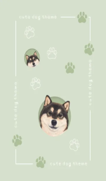 DOG - 柴犬 02 - GREENの着せ替えメイン画像